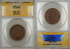 USA Large Cent Braided Hair 1c Coin ANACS VG-10 Details Cleaned -