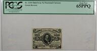 Banknoten Fr. Third Issue 5c Fractional Currency PCGS Gem New 65PPQ Green Reserve -