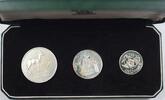 Weltmünzen Bank of Zambia Three Coin Proof Set in OGP -