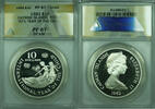 Weltmünzen $10 Silver Cayman Islands Proof Year Of Child Coin ANACS PF-67 DCAM (WB1) -