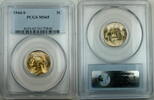 USA 1944-S Silver Jefferson War Nickel, PCGS MS-65 $ DIE CRACK, RS   