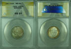 Weltmünzen 100 Francs 100FR Morocco ANACS MS 64 Toned Silver Coin Y#52 -