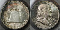USA Franklin Silver  PCGS MS-66 TONED Half Dollar 1958 