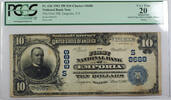 Banknoten Ten   $10 First National Bank Emporia, VA FR# 626 PCGS VF-20 Details Dollar 1902 PCGS VF-20, Details - Small Edge Split, Minor Stains