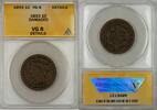 USA Large Cent Braided Hair 1C Coin ANACS VG 8 Details B -