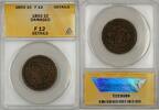 USA Large Cent Braided Hair 1C Coin ANACS F 12 Details Damaged -