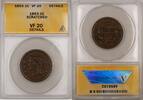 USA Braided Hair   1C Coin ANACS VF 20 Details Scratched B Large Cent 1853 VF 20