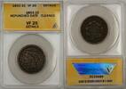 USA Braided Hair   1C Coin ANACS VF 25 Details Repunched Date Cleaned Large Cent 1853 VF 25