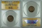 USA Cent Flying Eagle ANACS AU-55 Details, Damaged -