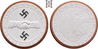 DRITTES REICH  Weiße Porzellanmedaille 1939 Prägefrisch, in zeitgenössischer Schachtel