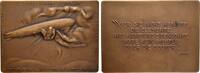 LUFT- UND RAUMFAHRT Bronzeplakette ZEPPELINE / LUFTSCHIFFE -