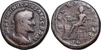 Maximinus Thrax (235-238) AE As (!) Rom, SALUS thront vor Schlange aus Altar, SELTEN! -
