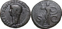 Claudius (41-54) Æ As Rom, Minerva mit Speer und Schild -