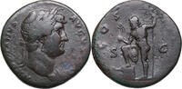 Hadrian (117-138) Æ Sesterz Rom, NEPTUN mit Aphlaston und Dreizack. -