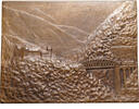 38. Eisenbahner-Ball, Franz Joseph I. (1848-1916) AE Plakette Ballspende des 38. Eisenbahner-Balls -