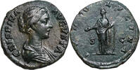 Crispina (178-192) AE As Rom, JUNO LUCINA mit Patera und Zepter. Feine Patina! Ex. München 1996. -