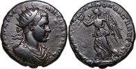 Elagabalus (218-222) Æ-25 Nikopolis ad Istrum, Novius Rufus(consular legate), Strahlenkrone, Nike. PATINA! -