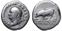 Vespasian (69-79) AR Denar Rom, SAU mit FERKEL. -