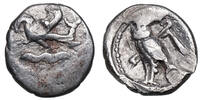Phönizien, TYROS (425-394 BCE) AR 1/16 Shekel Hippocamp über Wellen / Eule mit Krummstab -