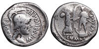 Cn. Pompeius Magnus Junior (46-45 BCE) AR Denar Heeresmünzstätte Corduba? M. Publicius (Legatus pro Praetore) Roma / Hispania -
