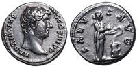 Hadrian (117-138) AR Denar Rom, 133-135. Salus opfert vor Schlangen-Altar. -