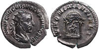 Volusianus (251-253) AR Antoninian Rom. JUNO-Tempel. Gute Tönung! -