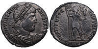 Valentinian I. (364-375) Doppelmaiorina Aquileia. Kaiser mit Labarum und Victoriolaglobus. SELTEN! -