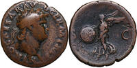 Nero (54-68) &AElig; As Rom, 65. VIKTORIA mit Schild. Ex. Altsammlung 2003 ss 159,00 EUR  Excl. 10,00 EUR Verzending