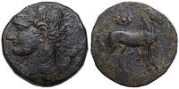 Karthago (~241 BCE) &AElig; Trishekel Kopf der Tanit / Pferd, dar&uuml;ber Sonnensc... 250,00 EUR  Excl. 15,00 EUR Verzending