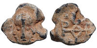 Blei-Siegel JANUS-Kopf (Doppelkopf) / Byzantinisches Monogramm. Selten! -
