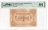 Greenland 25 Ore only two banknotes above, fantastically preserved !!! -