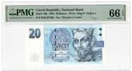 Czech Republic 20 korun only 2 banknotes graded higher -