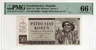 CZECHOSLOVAKIA 50 KORUN 1950 PMG 66 EPQ 110,00 EUR  Excl. 15,00 EUR Verzending
