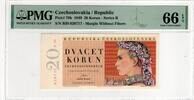 CZECHOSLOVAKIA 20 KORUN 1949 PMG 66 EPQ 110,00 EUR  Excl. 15,00 EUR Verzending
