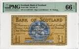 SCOTLAND 1 POUND 1957-1960 PMG 66 EPQ 220,00 EUR  Excl. 15,00 EUR Verzending