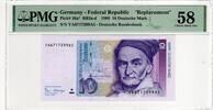 GERMANY 10 MARK 1989 REPLACEMENT PMG 58 35,00 EUR  Excl. 15,00 EUR Verzending