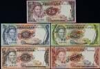 SWAZILAND 1,2,5,10,20 Emalangeni 1974 SPECIMEN UNC 150,00 EUR  Excl. 15,00 EUR Verzending