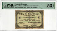 AUSTRIA, BRAUNAU 6 KREUTZER 1849 PMG 53 EPQ 150,00 EUR  Excl. 15,00 EUR Verzending