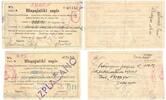 Yugoslavia blagajniški zapis acknowledgements of palatability - set of 2 pieces with different stamps -