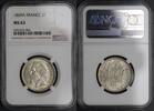 France 2 Francs 1869 A NGC MS 63 695,00 EUR  Excl. 20,00 EUR Verzending