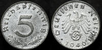 Deutsches Reich 5 Reichspfennig 1940 D FANTASTIC CONDITION UNC- 99,00 EUR79,00 EUR  Excl. 15,00 EUR Verzending