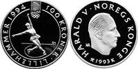 NORWEGEN 100 Kronen KM 449 Olympische Winterspiele 1994 - Eiskunstläuferin -