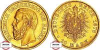 BADEN 10 Mark 1878 G J 186 - geprägt unter Großherzog Friedrich I. EF