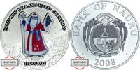 NAURU 10 $ KM 81 - Weihnachtsmünze - farbiges Inlay aufstellbar - gekapselt -