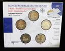 DEUTSCHLAND 5 X 2 € 2-Euro-Gedenkmünzenset Bundesländer Nordrhein-Westfalen, Motiv: Kölner Dom -