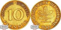 BRD 10 Pfennig 1966 F J 383-Kursmünze AU