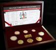 MALTA 3,88 € Kursmünzensatz 1Cent - 2 Euro mit Zertifikat, glodenen Token i.Original Holzetui -