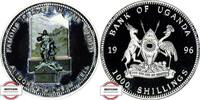 UGANDA 1000 Shillings KM 65 - Denkmal auf Wilhelm Tell in Altdorf - Farbapplikation -