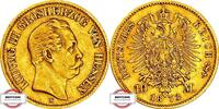 HESSEN 10 Mark 1873 H J 213 - Großherzog Ludwig III. VF+