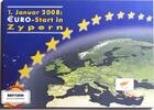 ZYPERN 3,88 € + 88 Cent KMS 2008 + Centwährung zum EURO-Start in einem Folder -